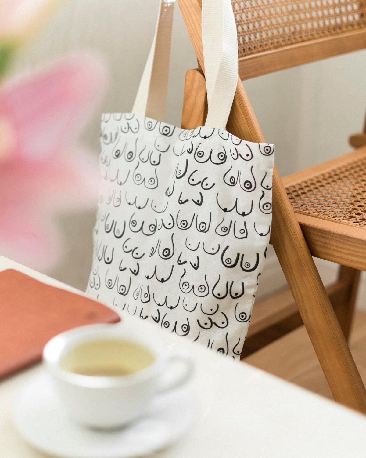Woman Series Linen and Cotton Canvas Tote Bag Handmade in Toronto by Freon Collective