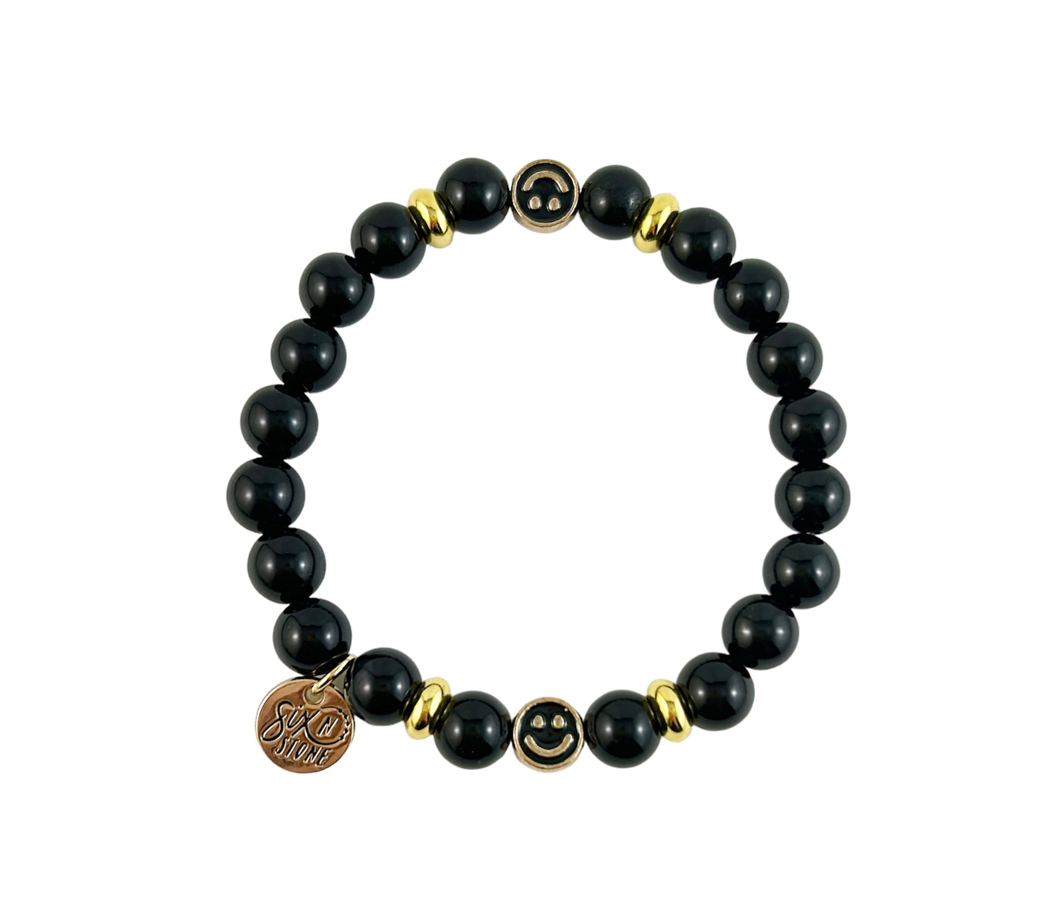 Black Onyx Happiness Bracelet by Six N Stone
