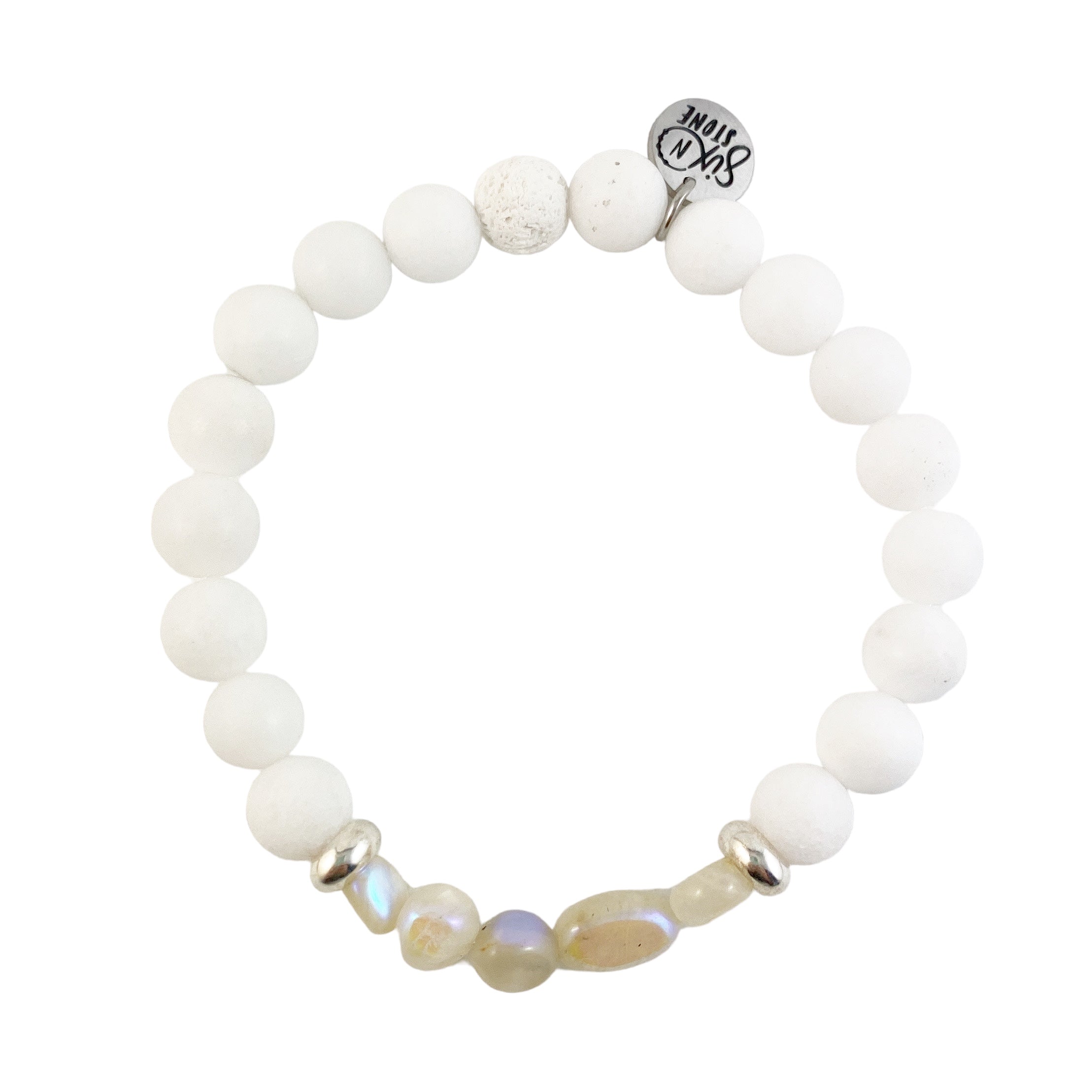 Mystic Moonstone & Jade Bracelet from Six N Stone