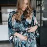 Silver Lining Long Kimono Robe front
