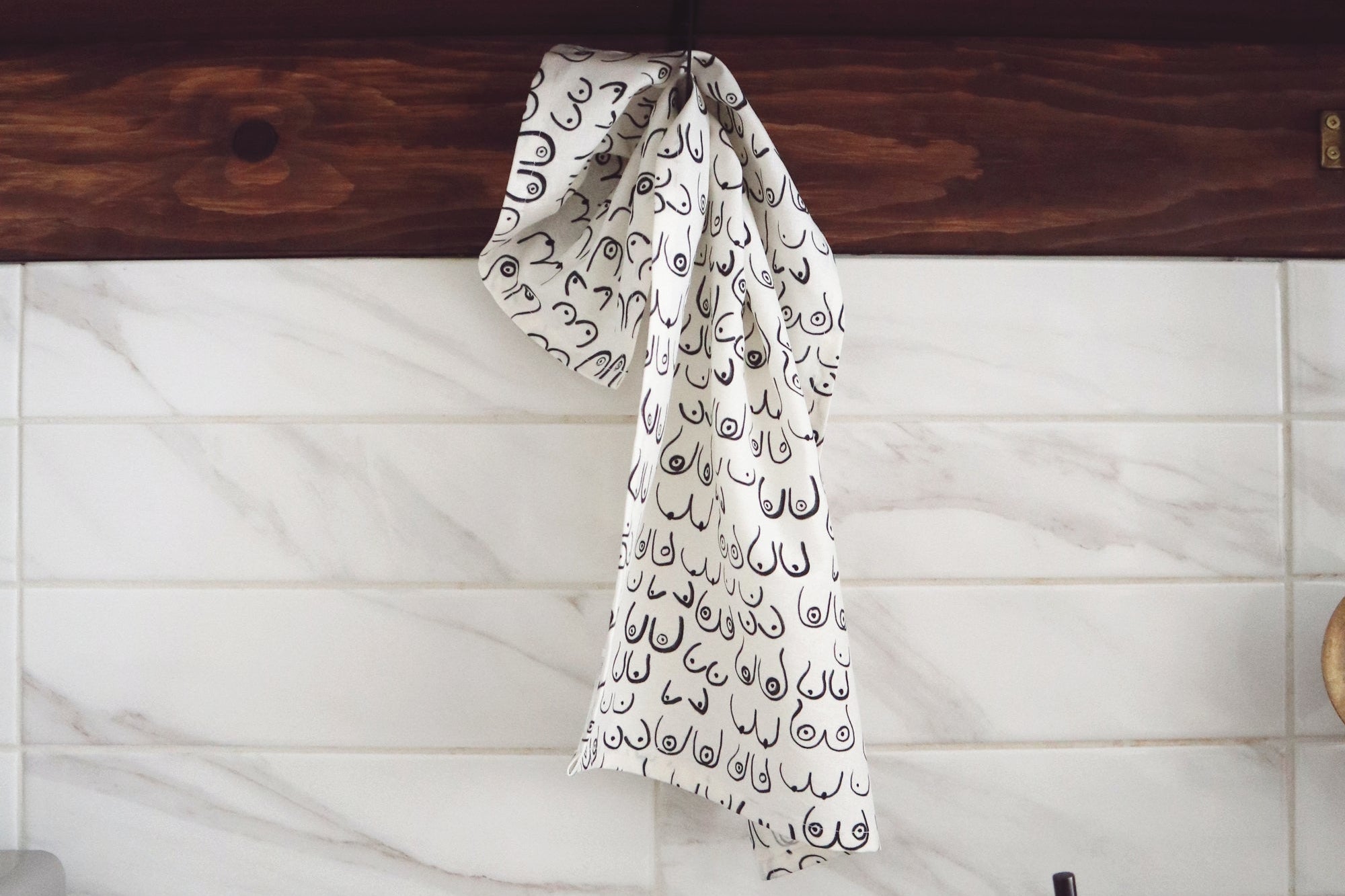 Woman Series Linen &amp; Cotton Tea Towel Handmade in Toronto by Freon Collective