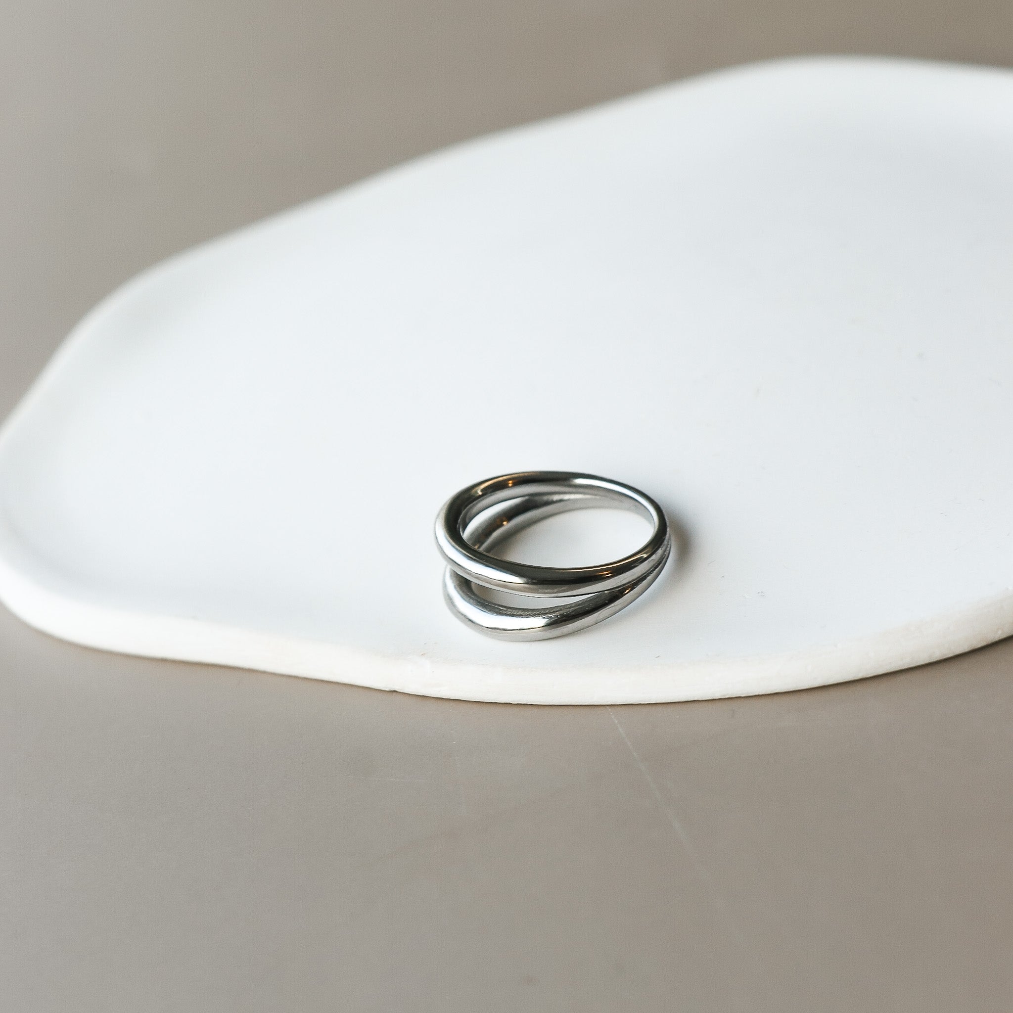 Double-Band Ring – La Palua, Silver-Tone Stainless Steel | HoraceJewelry 3