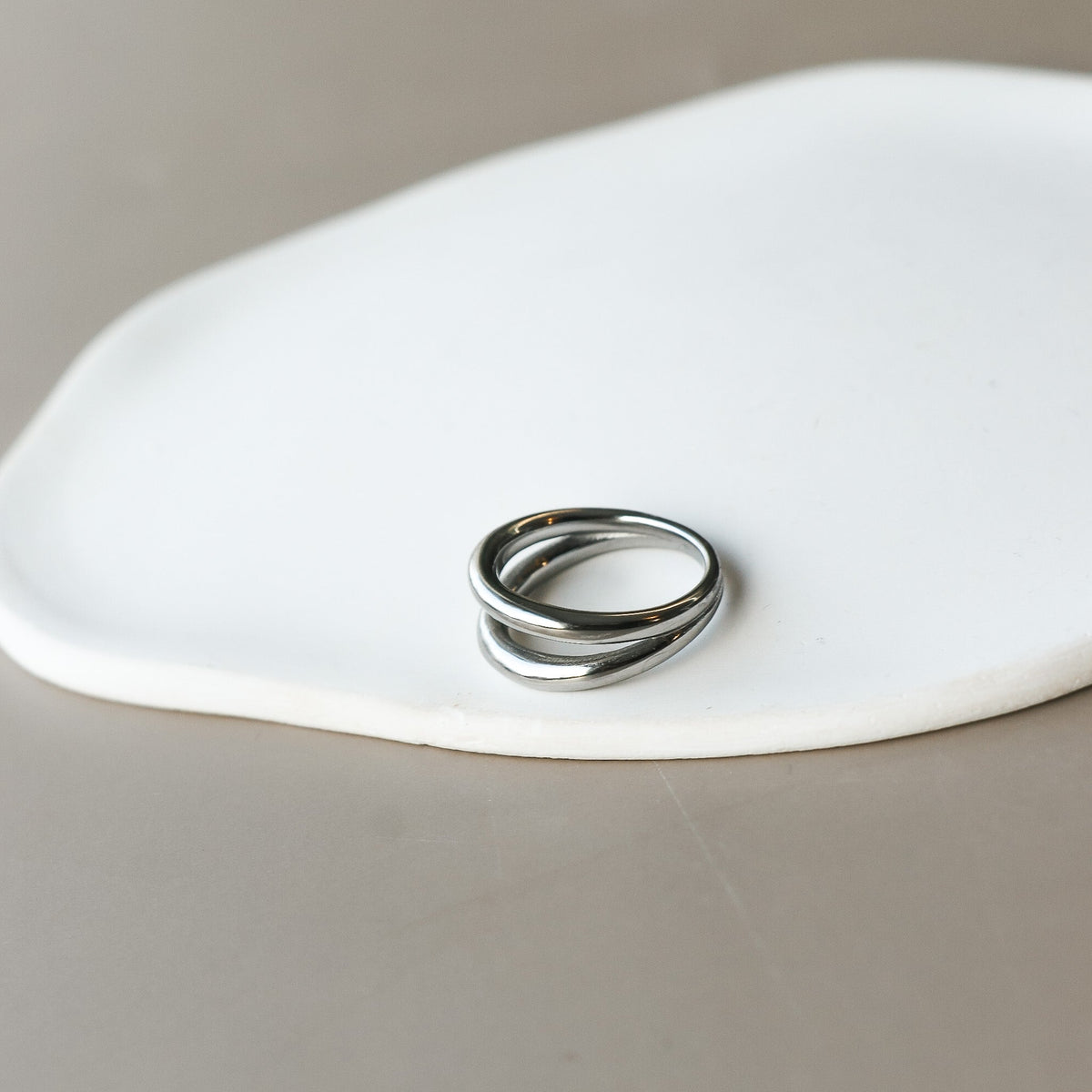 Double-Band Ring – La Palua, Silver-Tone Stainless Steel | HoraceJewelry 3