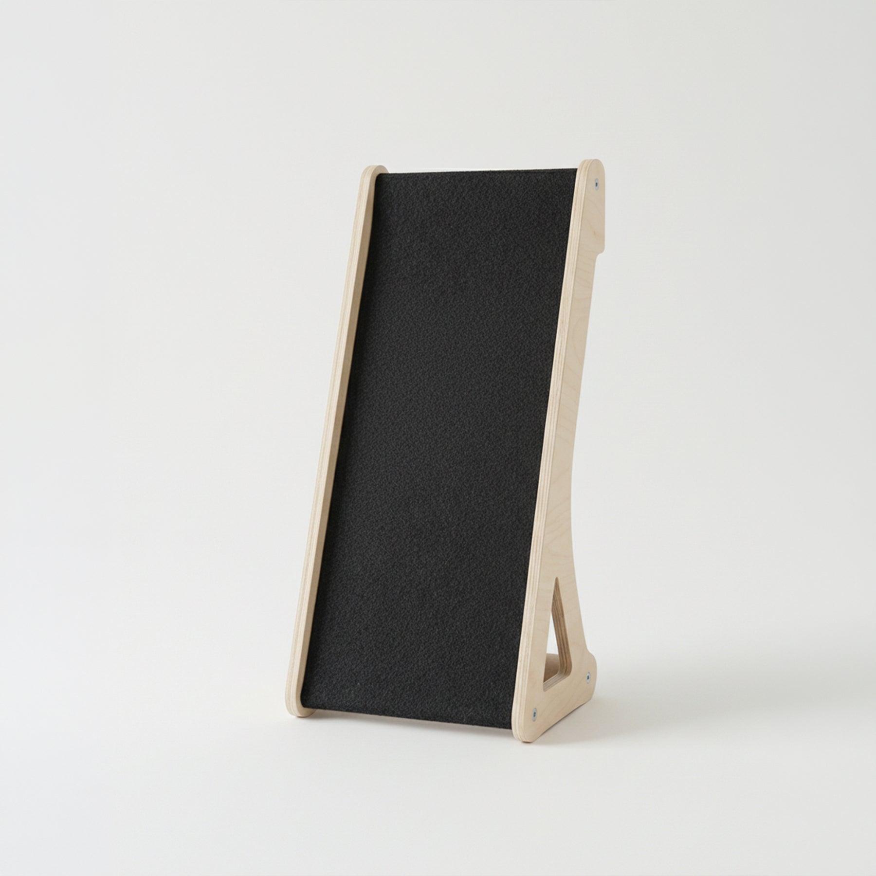 Blackboard with wooden frame on a white background