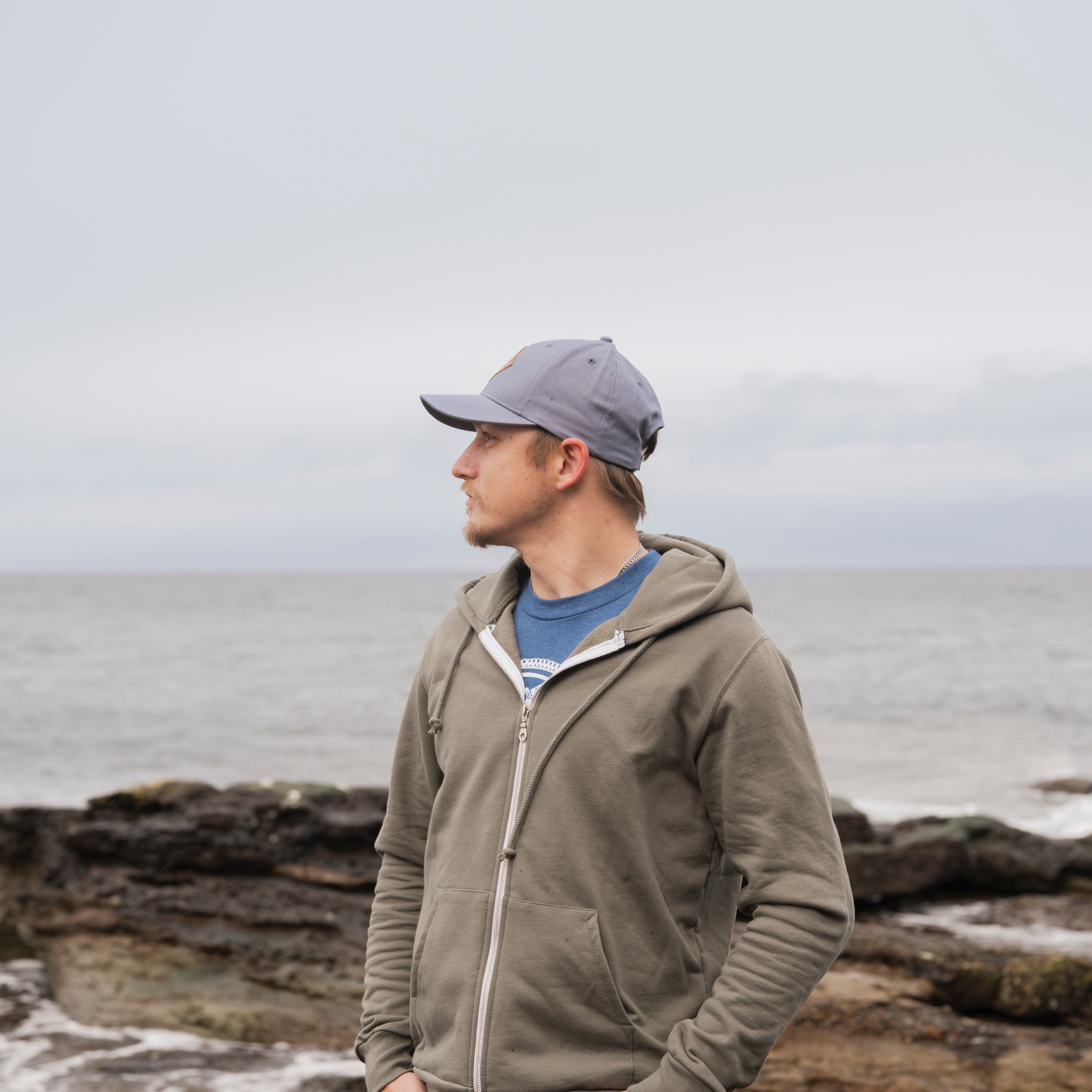 Zip Up Organic Cotton Hoodie- Blank Apparel  - Sage Kindred Coast