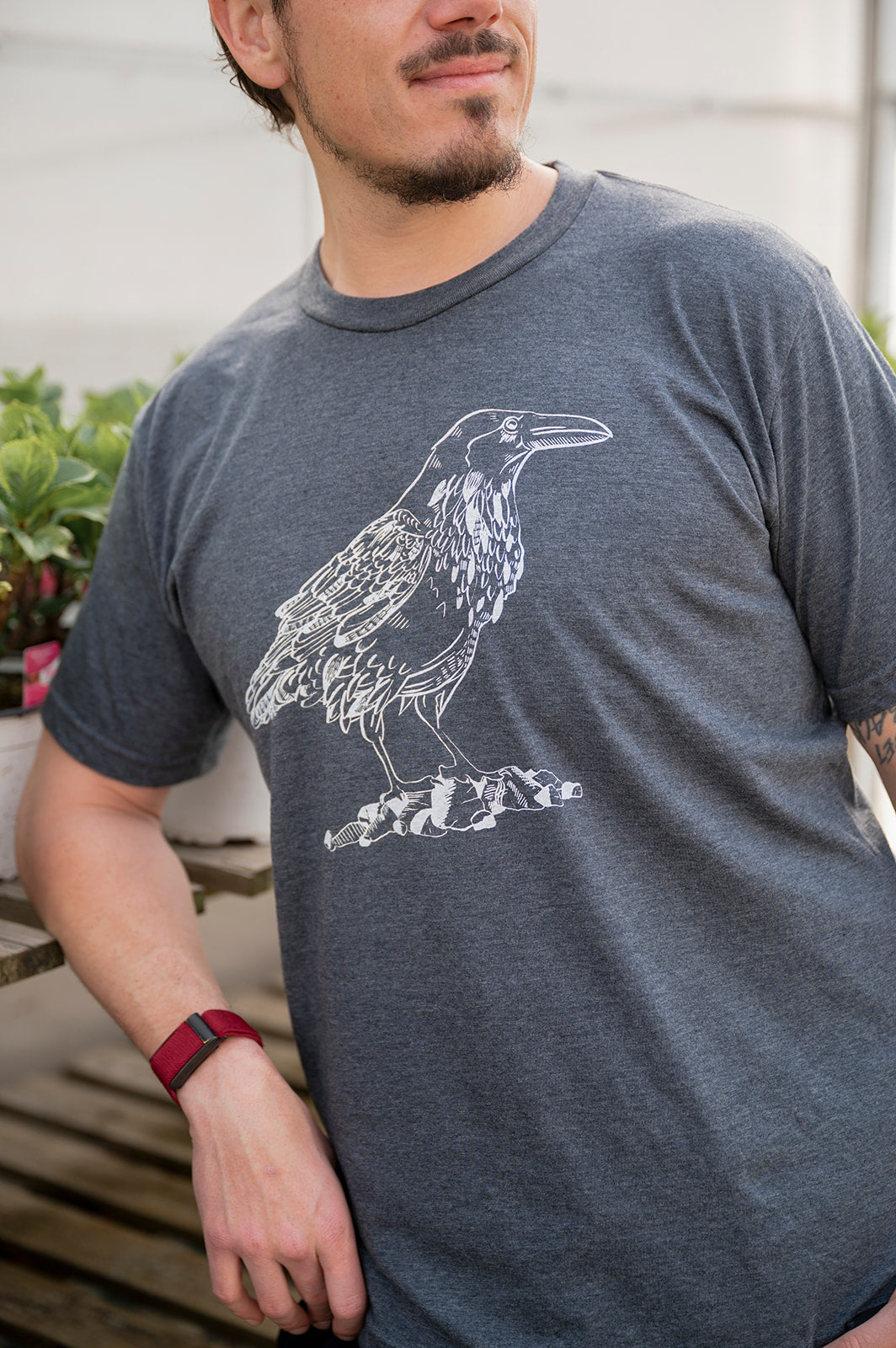 Kindred Coast - RAVEN - Unisex Eco Tee grey side