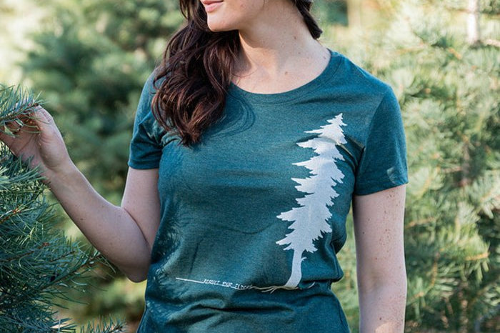 ELDERS - Women's Eco Tee blue Kindred Coast lifestyle