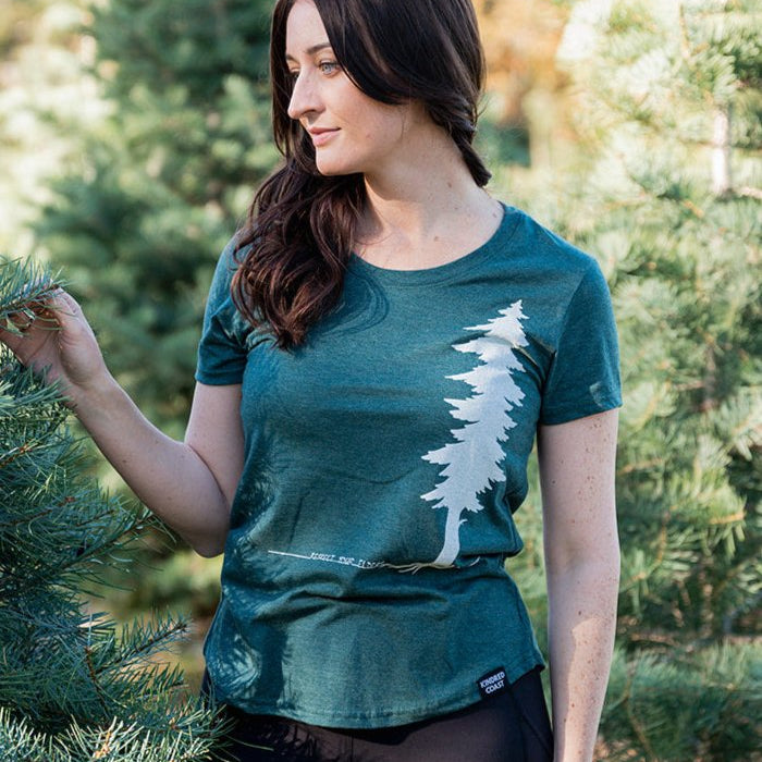 ELDERS - Women's Eco Tee blue Kindred Coast lifestyle