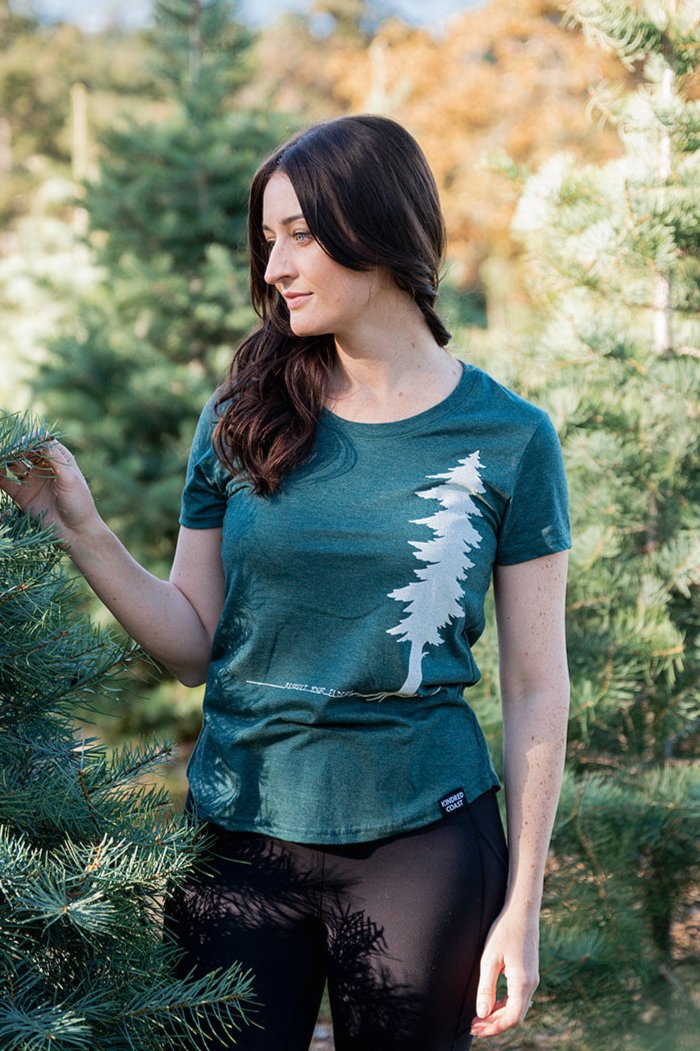 ELDERS - Women's Eco Tee blue Kindred Coast lifestyle