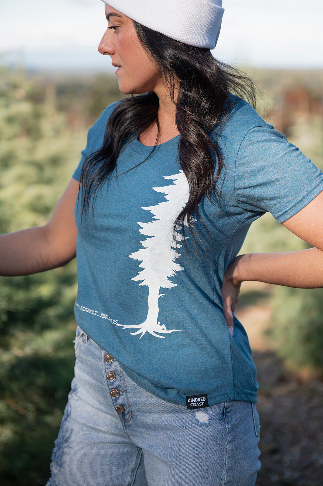 ELDERS - Women's Eco Tee blue Kindred Coast blue
