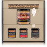 Caramels FAA gift set with jars and packaging on a white background