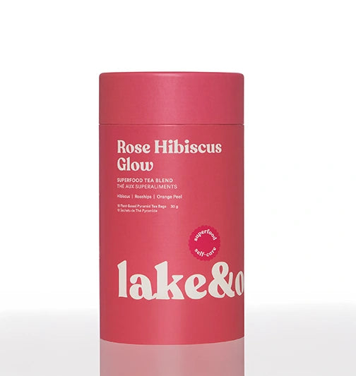 Lake and Oak Tea Rose Hibiscus glow paper canister