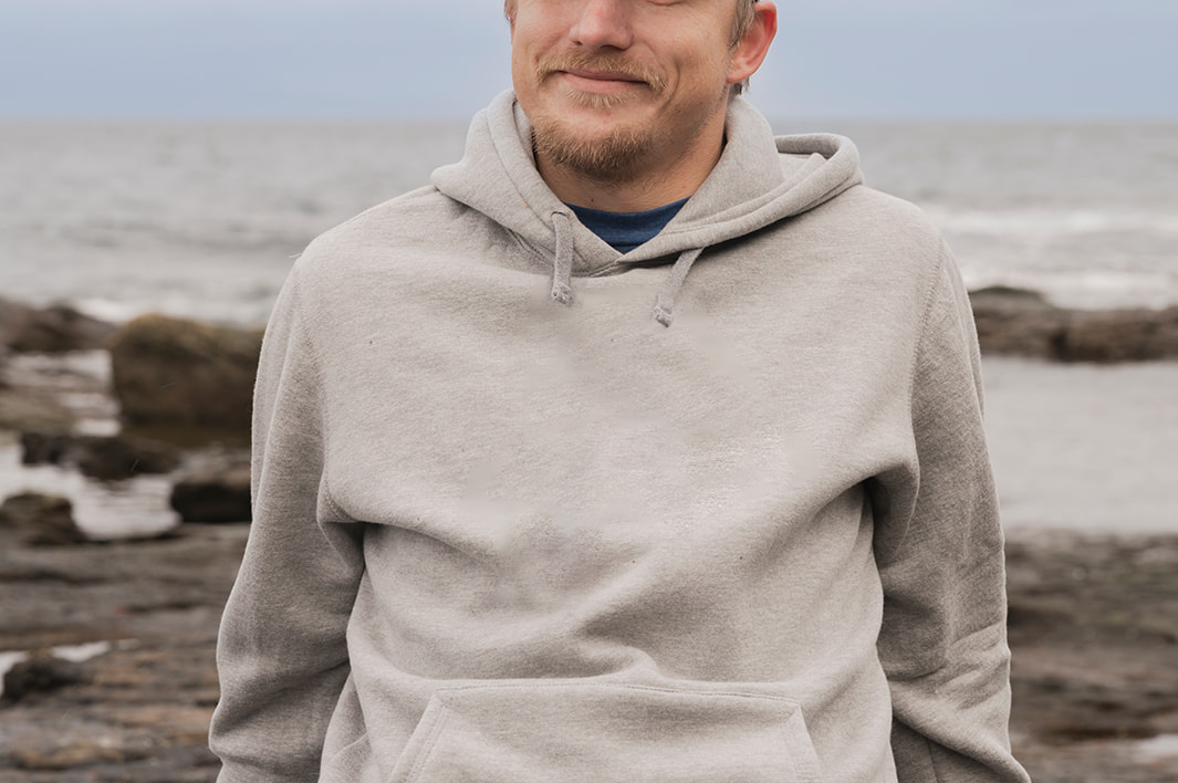 Unisex Eco Hoodie- Blank Apparel  - Heather Grey front Kindred Coast