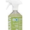A bottle of LOUNA odor eliminator spray with a white trigger sprayer and a light green liquid inside, set against a plain white background.