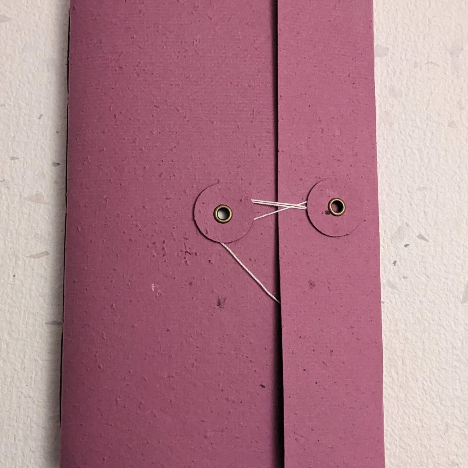 Purple notebook with a button closure on a light grey background Creative Artifacts HQ plantable 