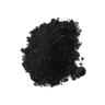 Black powder on a white background