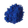 Blue powder on a white background