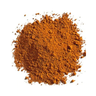 Orange spice powder on a white background