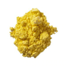 Yellow powder on a white background