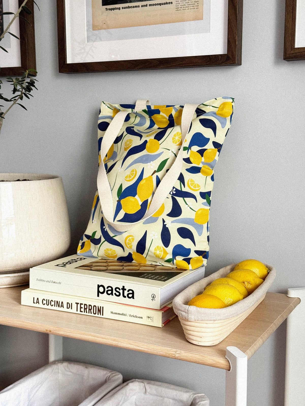 Tote Bag – Lemons Linen & Cotton Canvas | Freon Collective