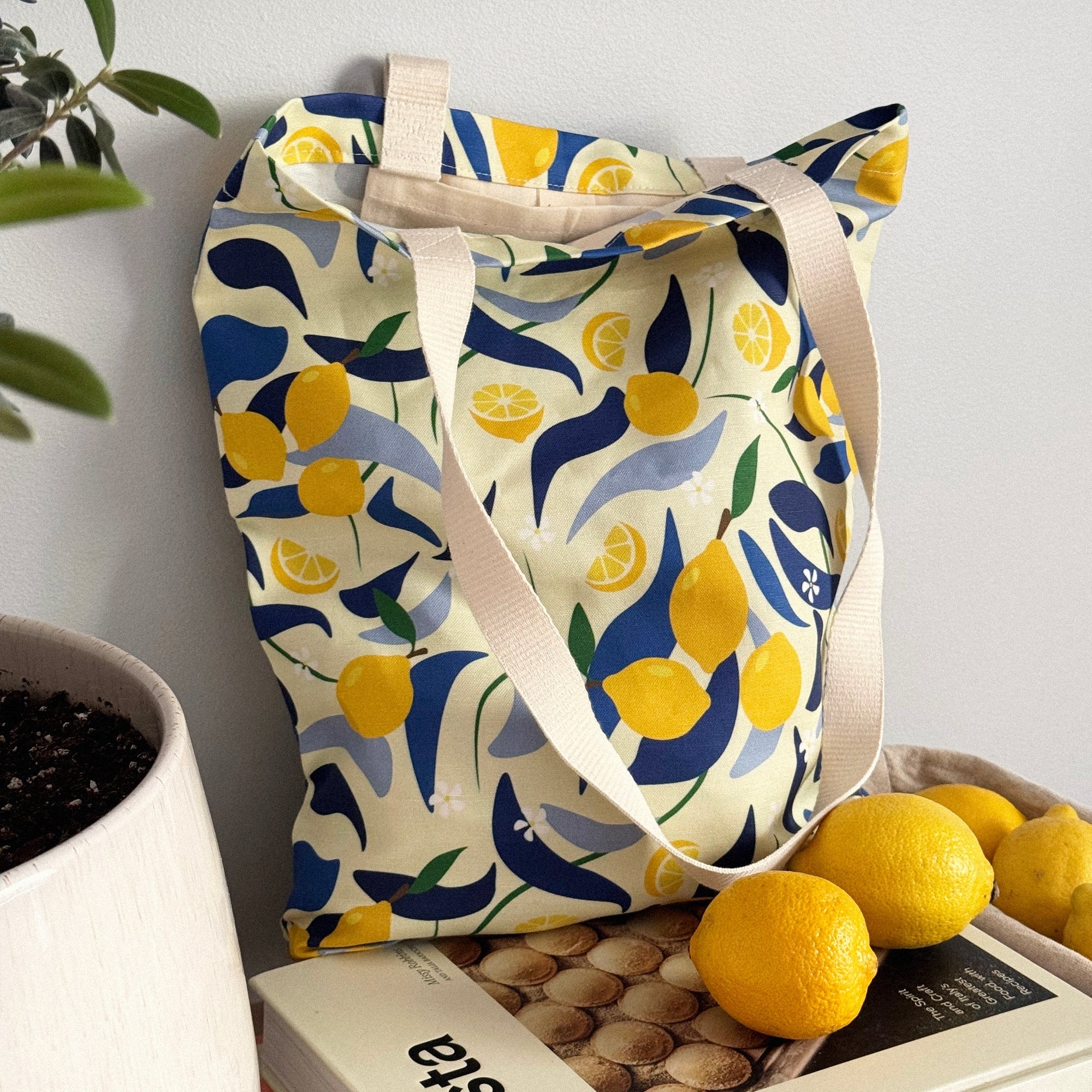 Tote Bag – Lemons Linen & Cotton Canvas | Freon Collective