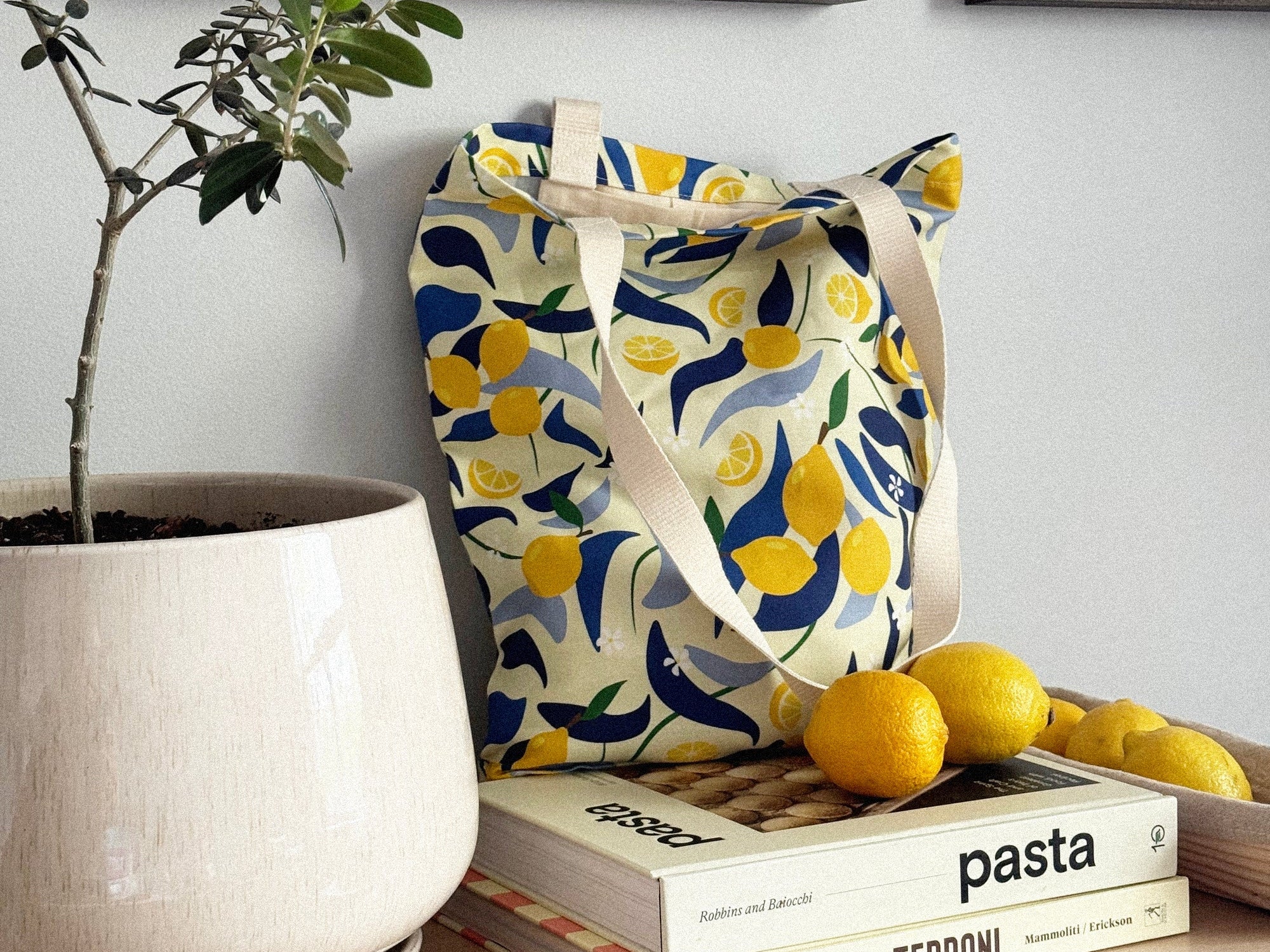 Tote Bag – Lemons Linen & Cotton Canvas | Freon Collective
