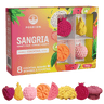 Box of Poseidn Sangria cocktail bombs with colorful packaging and product display.