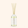 Diffuser with wooden sticks on a white background