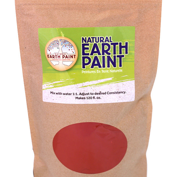 Bag of Natural Earth Paint with a visible label on a white background