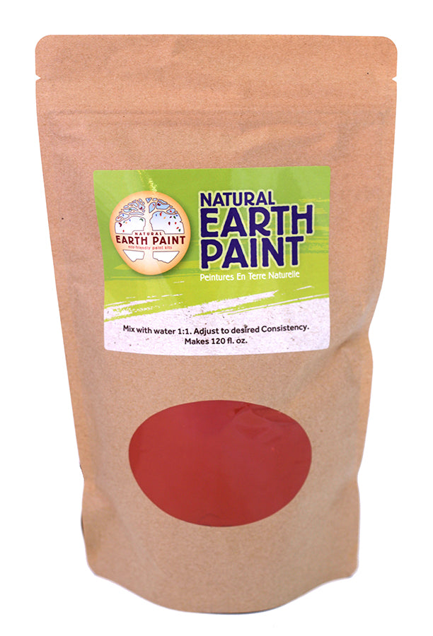 Bag of Natural Earth Paint with a visible label on a white background