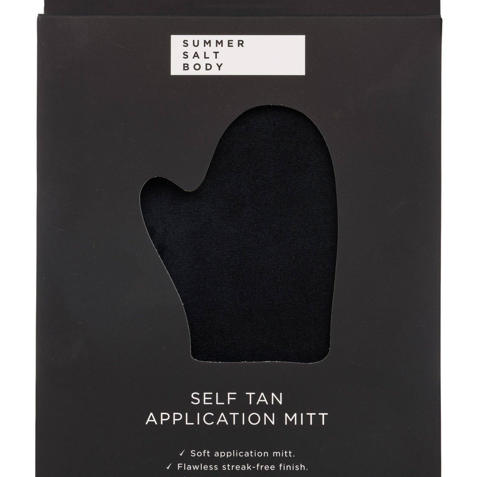 Effortlessly apply your self tan with Summer Salt Body double sided Self Tan Application Mitt in black