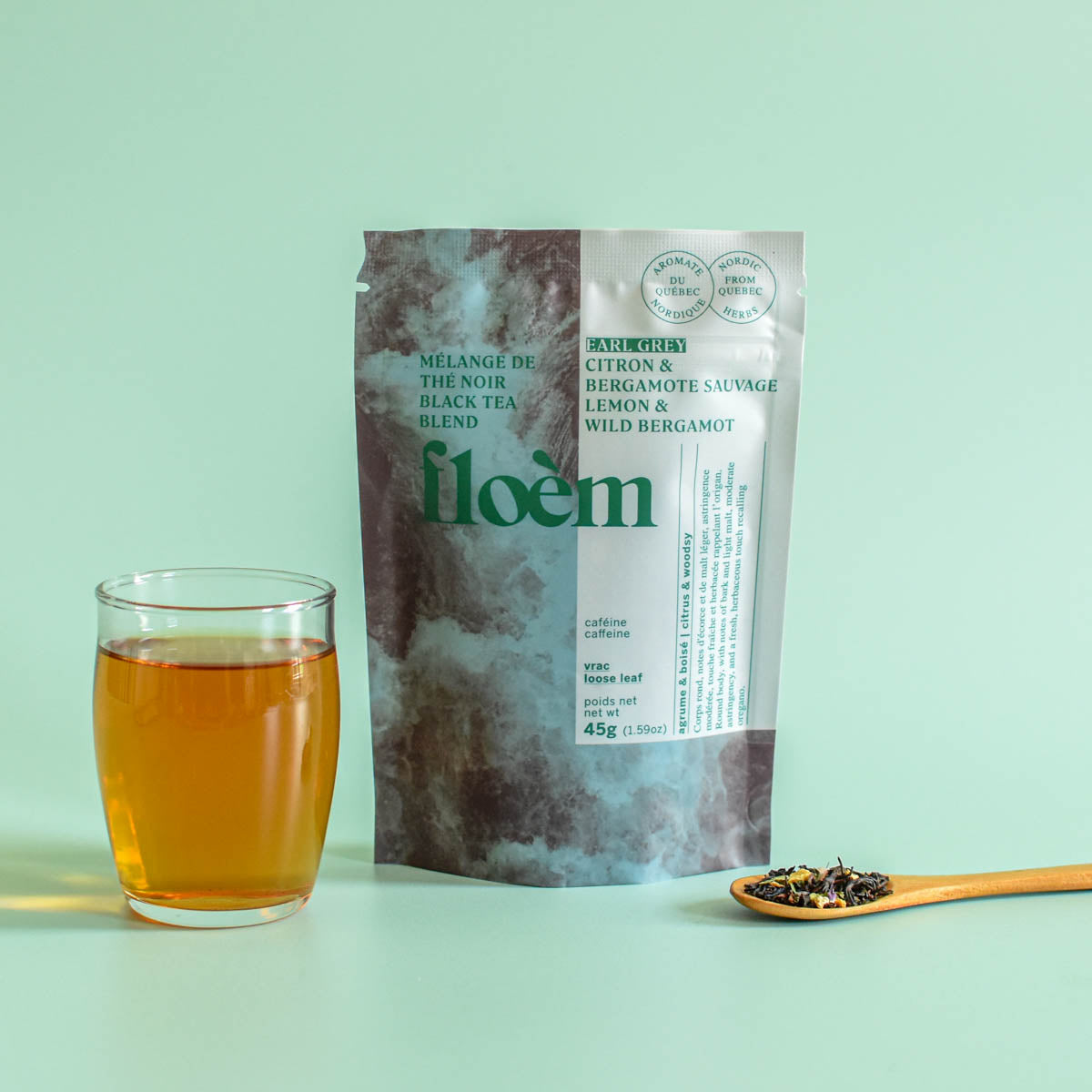 Floèm Earl Grey Black Tea – Lemon, Wild Bergamot & Thuya – 45g Bulk Bag
