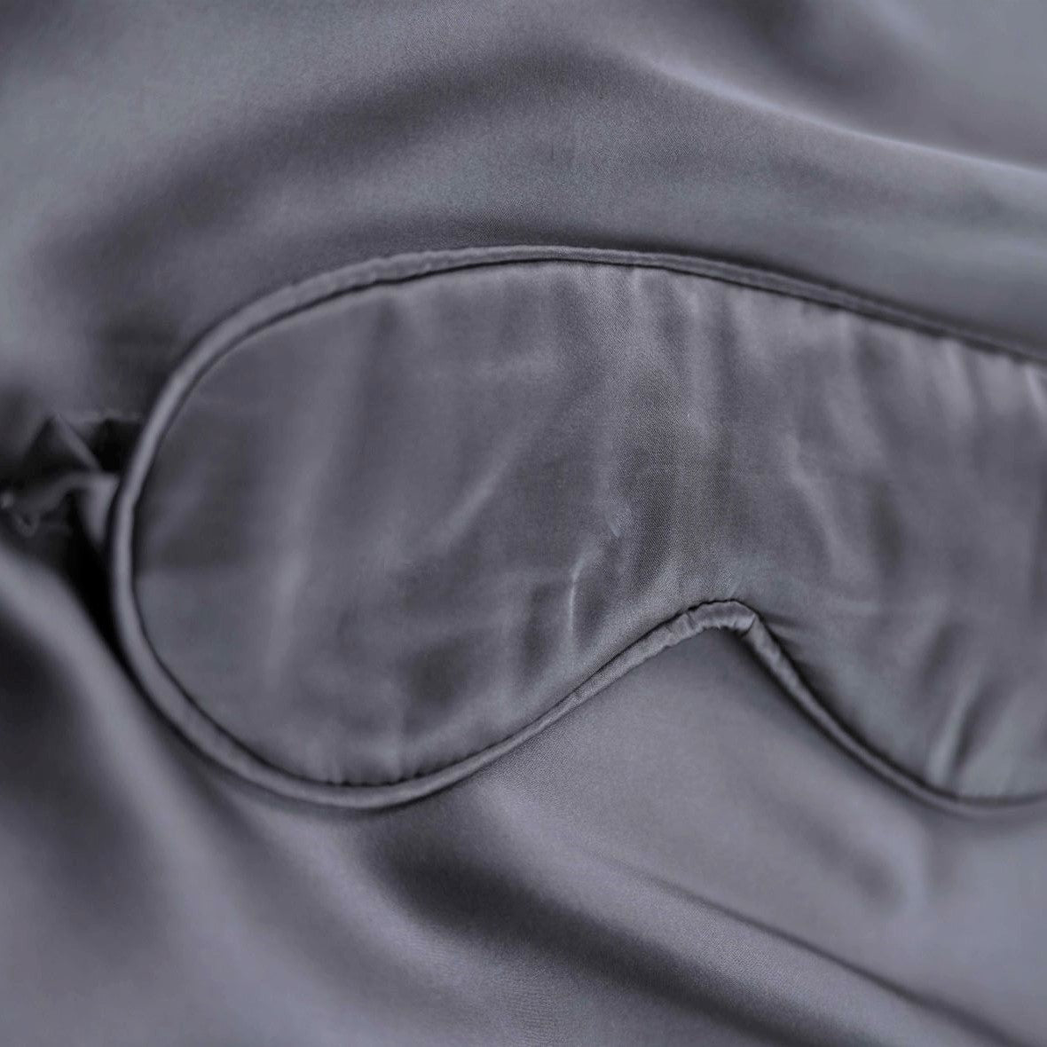 Gray sleep mask with a soft texture