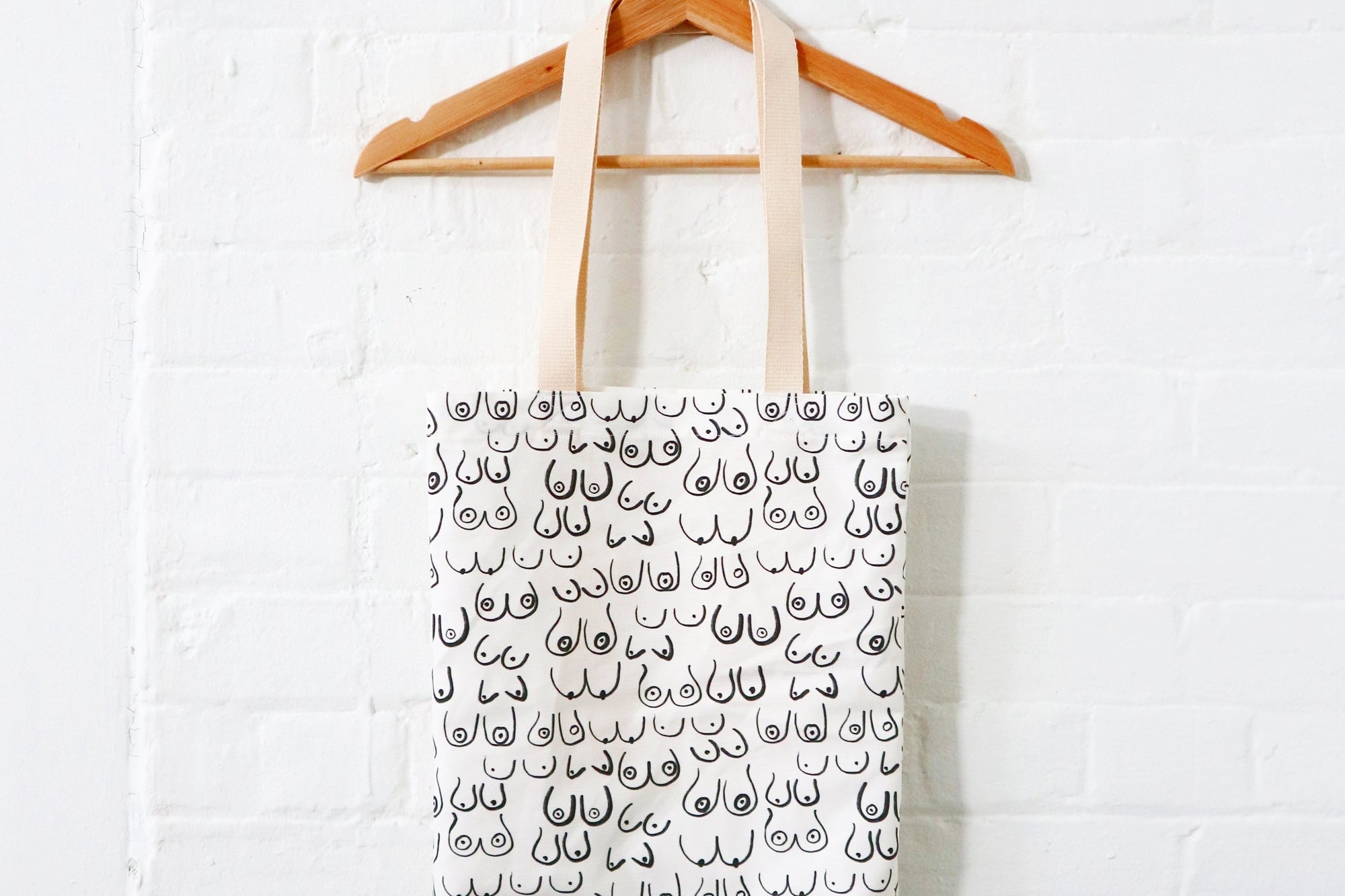 Woman Series Linen and Cotton Canvas Tote Bag Handmade in Toronto by Freon Collective