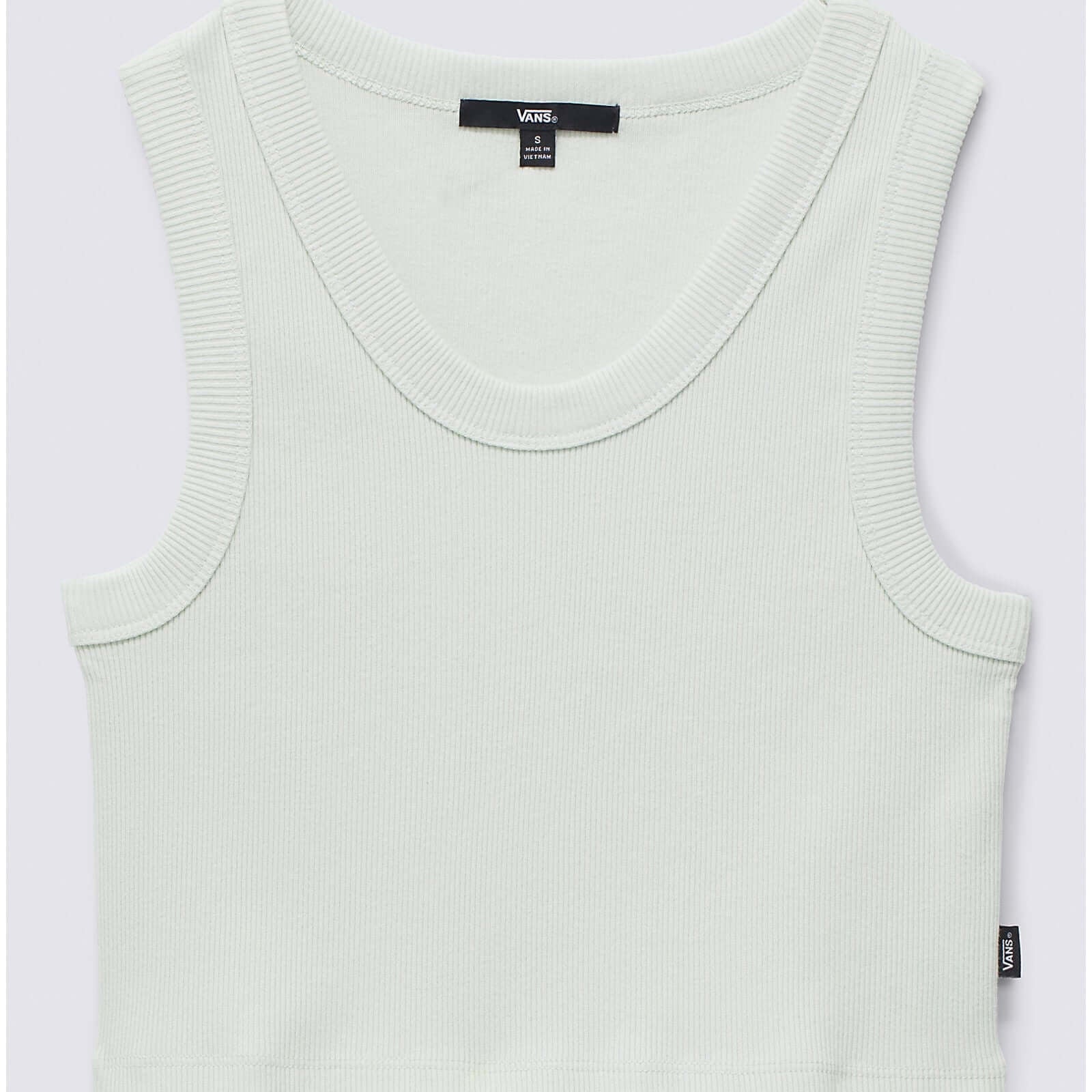 Vans Ribbed crop top in light green front