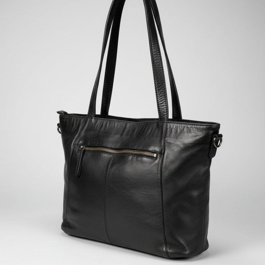 MET Leather Handbag for Women – Studded Genuine Leather Tote | Boutique of Leathers left