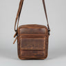 Greenwood Mini-Messenger Bag – Premium Compact Crossbody | Boutique of Leathers brown front