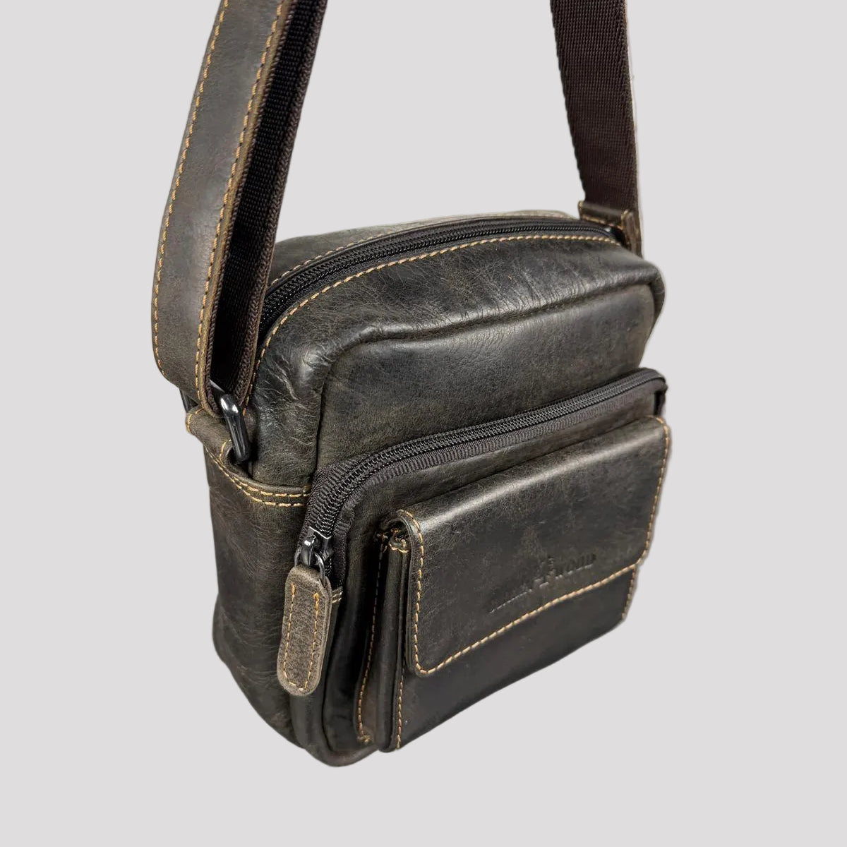 Greenwood Mini-Messenger Bag – Premium Compact Crossbody | Boutique of Leathers black