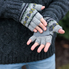 Axel - men's wool knit fingerless gloves