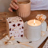 Mimi & August Ambre Reusable Soy Candle – 8 oz Ceramic Cup – Fig, Cedar & Musk Scent