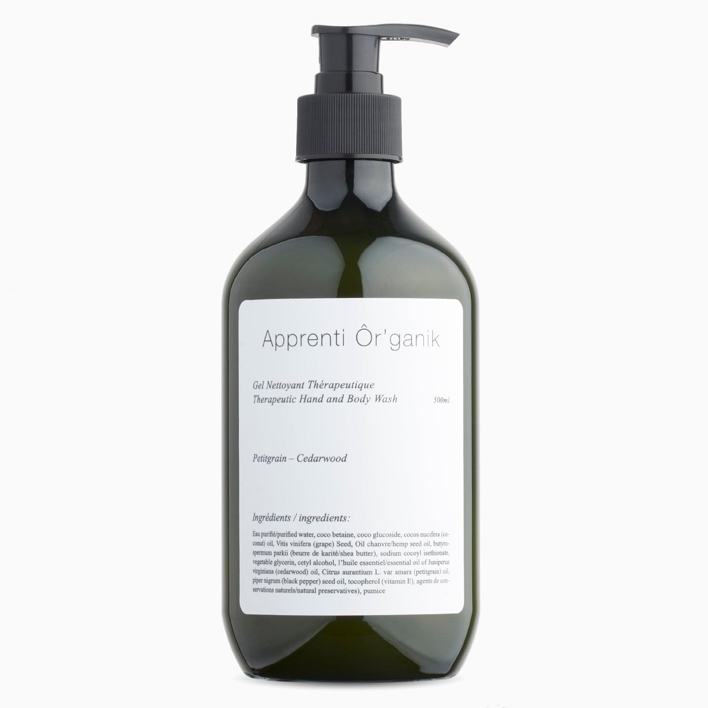 Apprenti Organik Facial Oils Apprenti Organik, Cedarwood Hand and Body Wash, made in Quebec