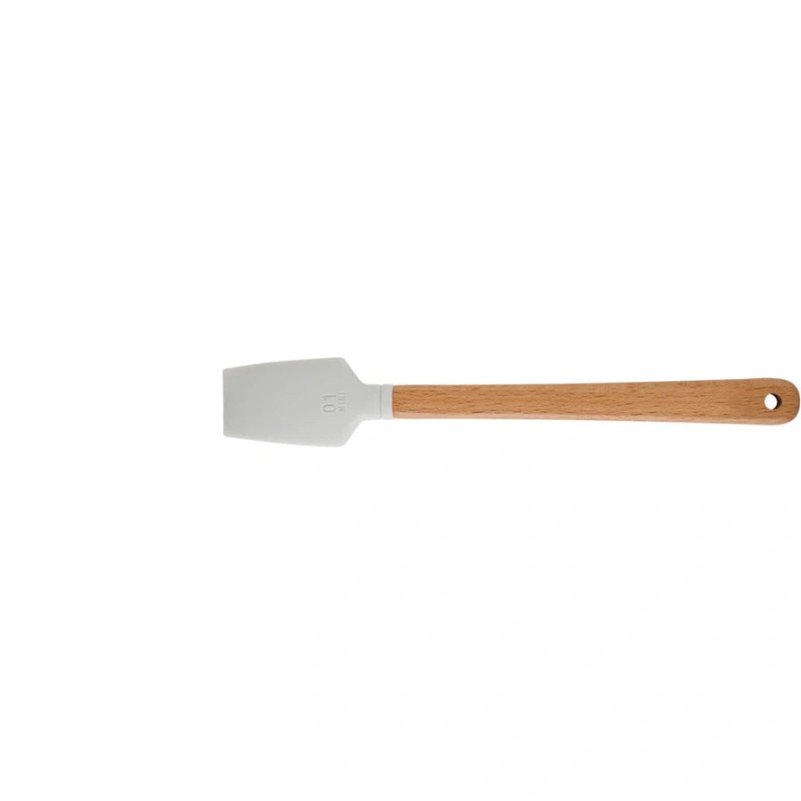 Spatula with wooden handle on a white background