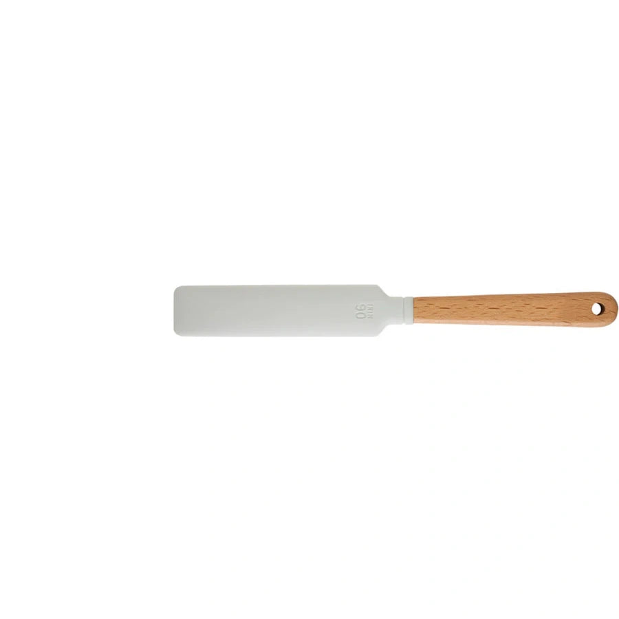 Silicone palette Knife Spatula with wooden handle on a white background