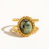 Mica 18K Gold Non-Tarnish Stone Adjustable Ring