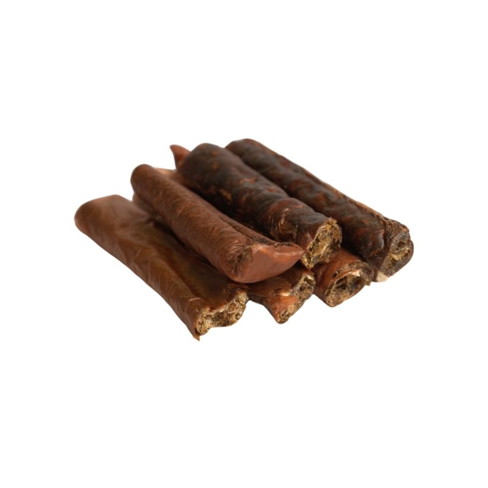 Brown leather straps on a white background