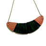 Emerald Green Statement Necklace with Black & Copper Accents Sassy Sacha Jewelry