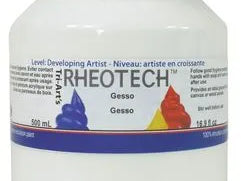 Jar of Rheotech Gesso on a white background