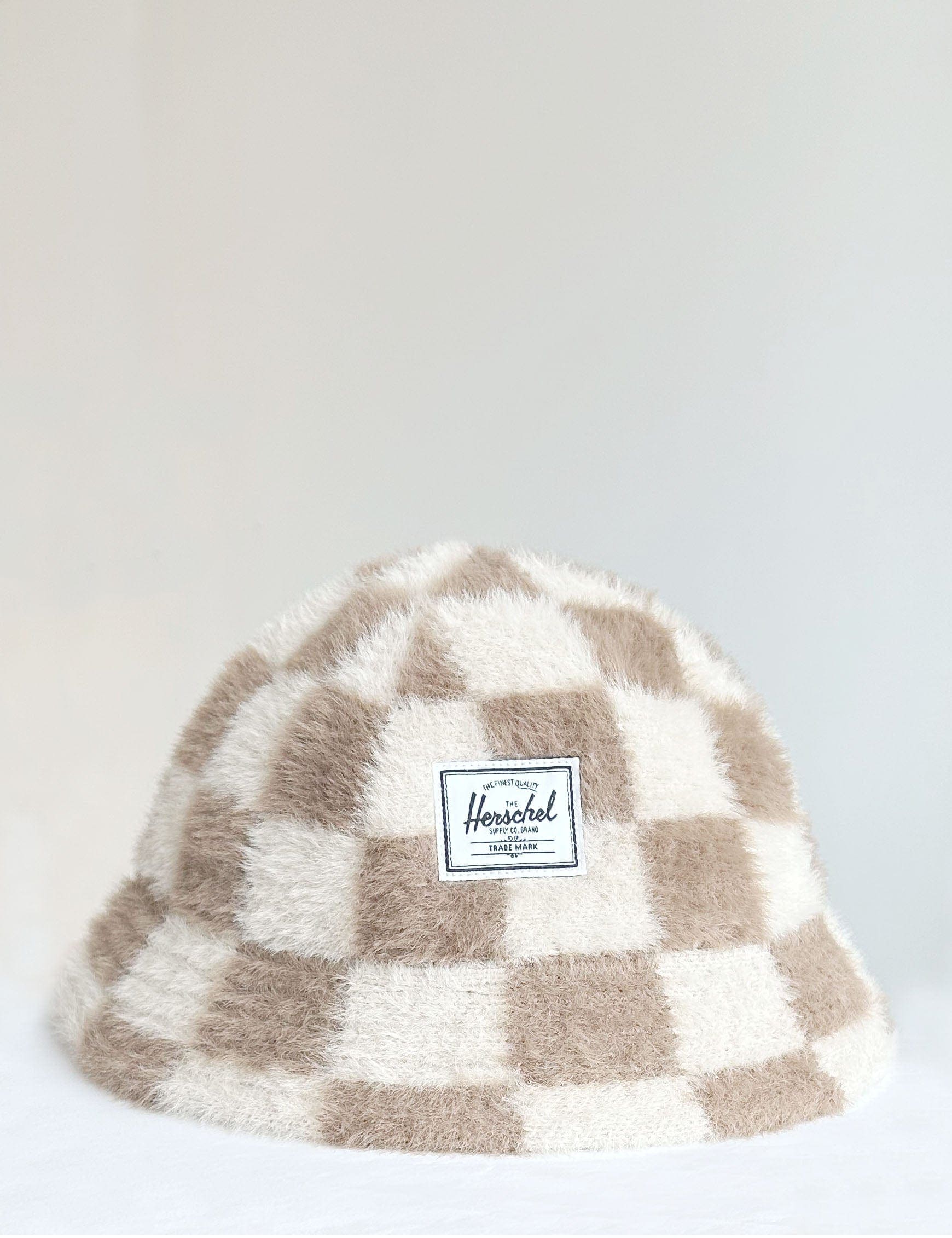 Herschel Supply Apparel & Accessories Faun/Whitecap Grey checker / L/XL Herschel Supply, Henderson Faux Mohair Bucket Hat