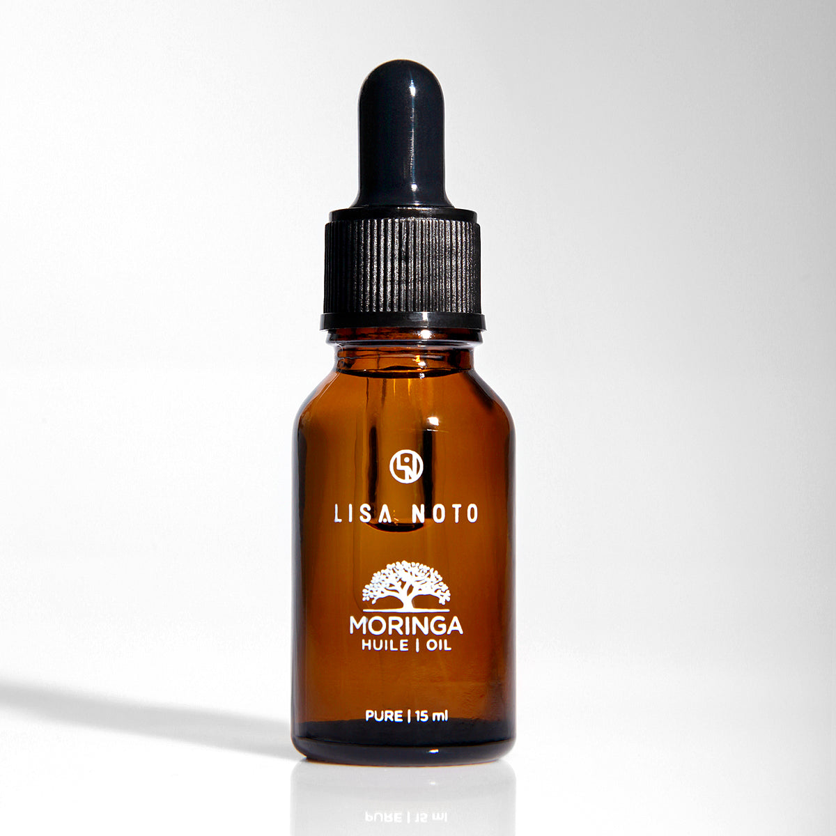 Brown glass bottle with dropper Travel Size Pure Organic Cold-Pressed Moringa Oil