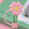 iconic mi Straw Cover Flower 10mm Straw Stanley Tumbler: Pink/yellow